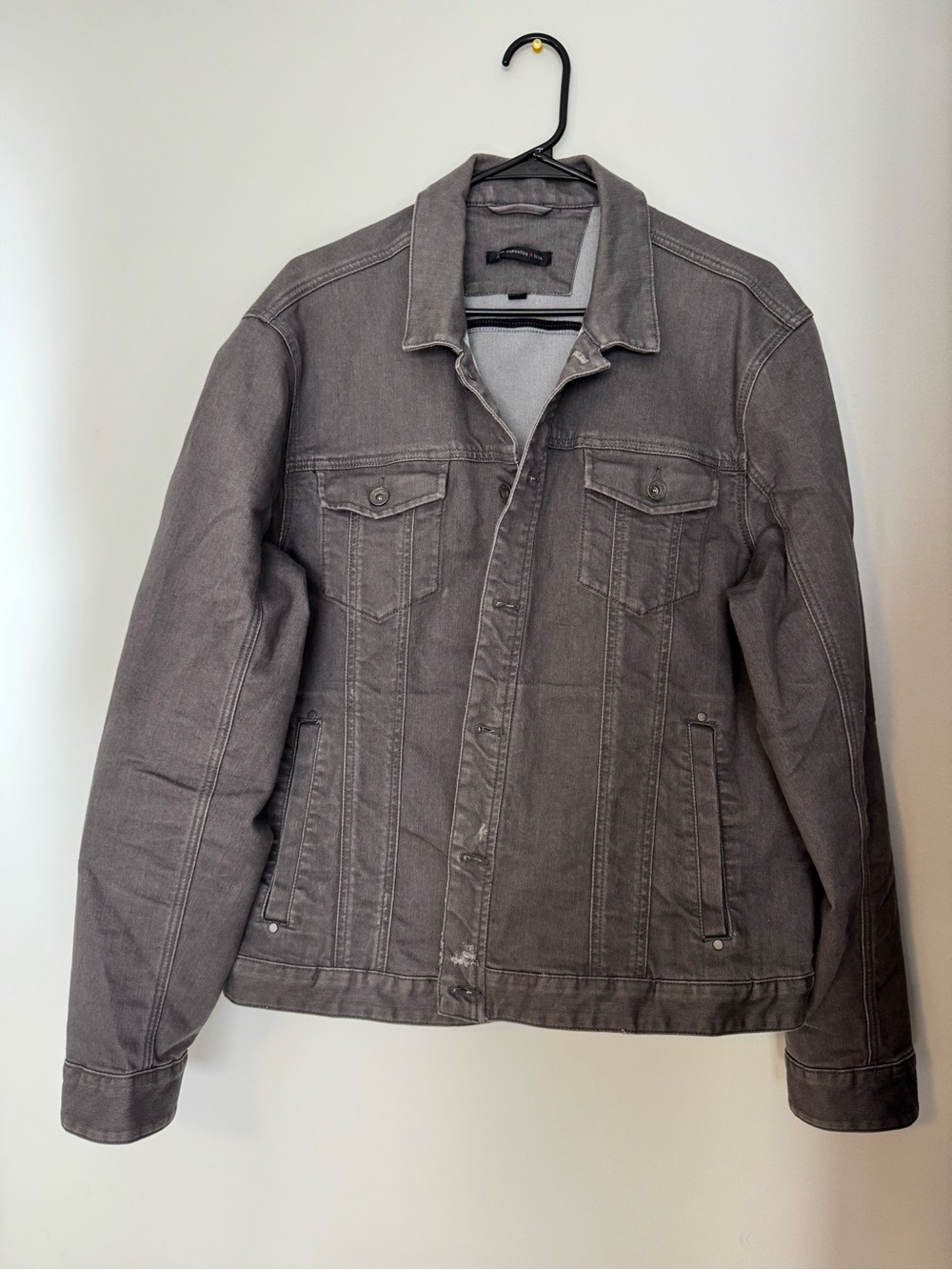 John Varvatos Gray Casual Denim Shirt Jacket